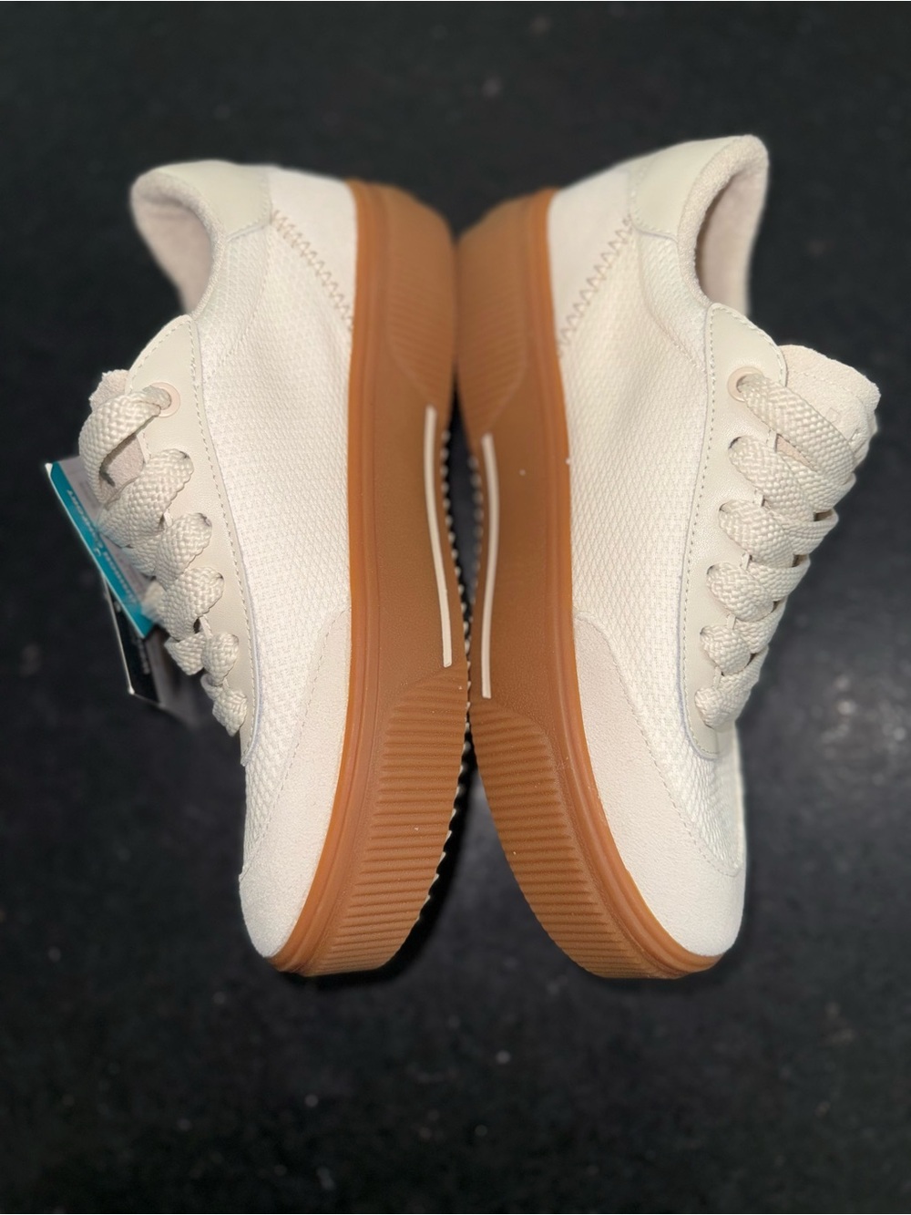 NEW REEF Lay Day Seas Leather Sneakers VINTAGE WHITE CREAM GENUINE LEATHER SZ 9 - Picture 7 of 15